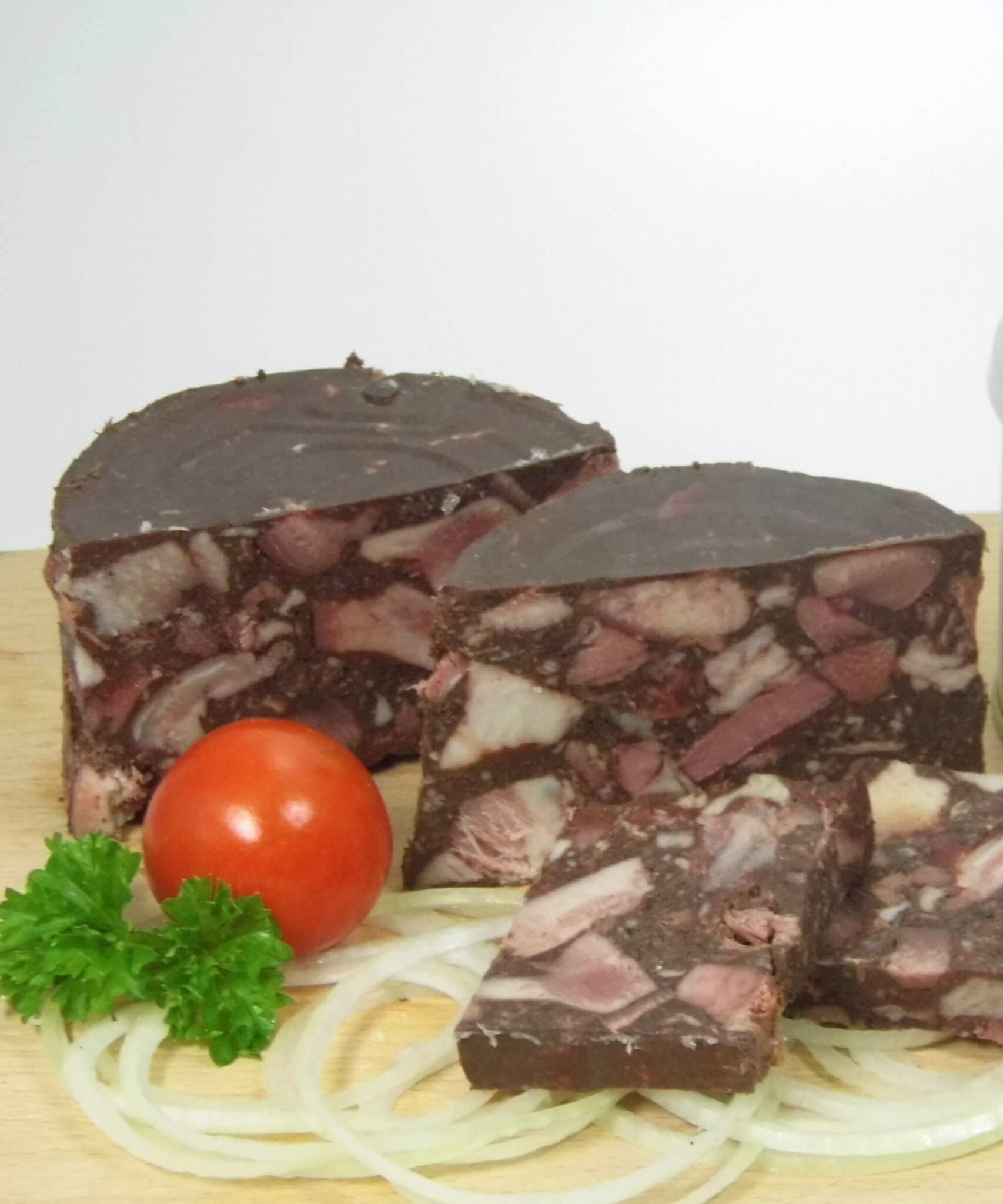 Rotwurst mit grünen Pfeffer