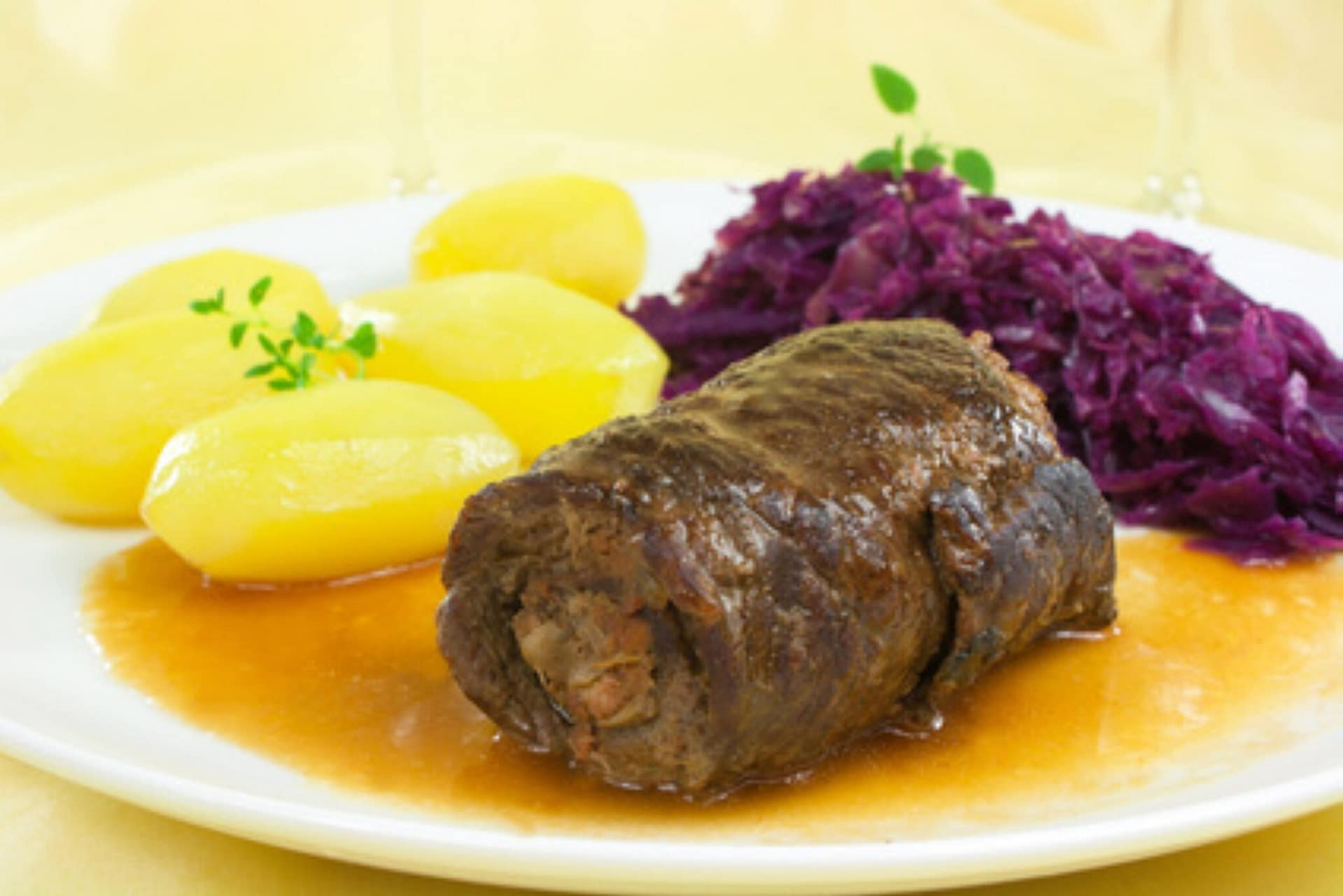 Rinderrouladen in Rahmsoße