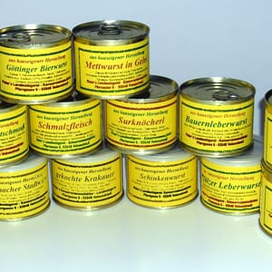 großes Wurstdosensortiment