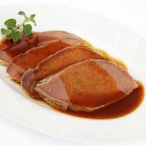 Rinderbraten in Burgundersoße
