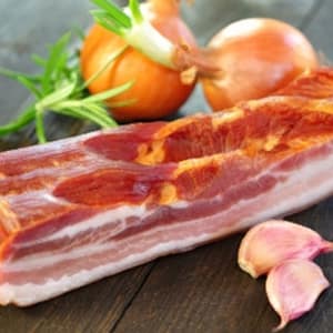 hellgeräuchertes Wammerl roh
