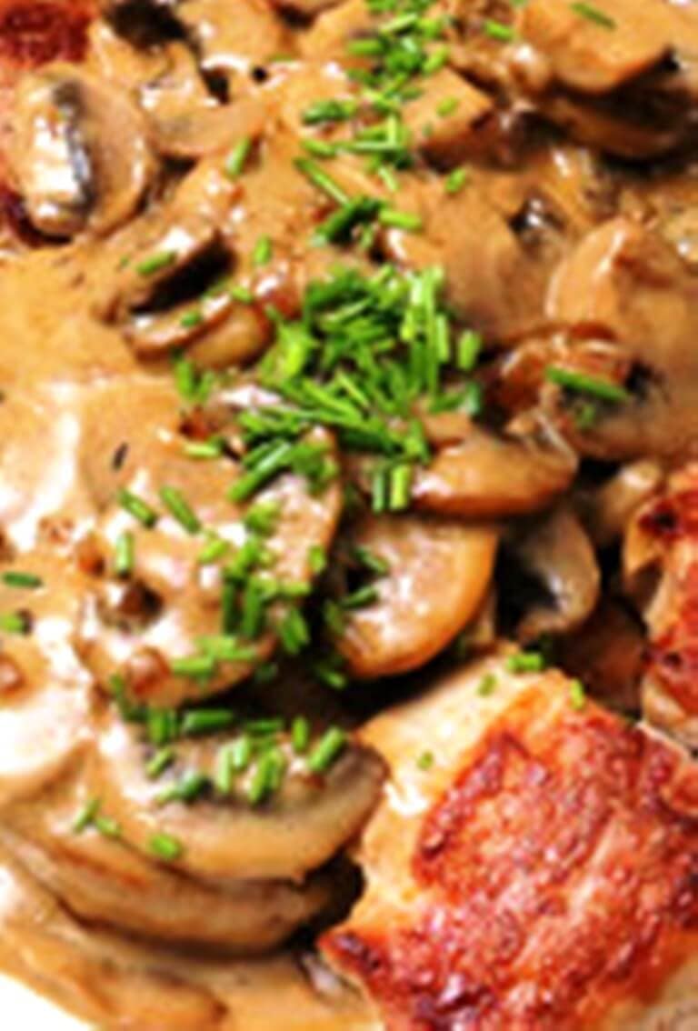 Schweinefilet in Champignonrahmsoße